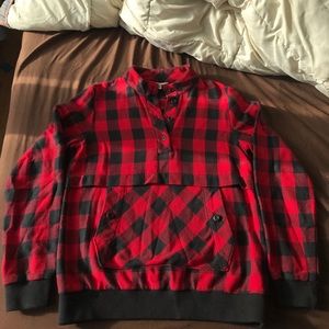 L.L. BEAN SIGNATURE Red Buffalo Plaid Pullover